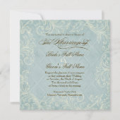 Aqua Blue Hydrangea Swirl Blume Hochzeit Einladung (Vorderseite)
