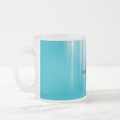 Aqua Blue Icicles Sparkle Christmas Tree Mattglastasse (Links)