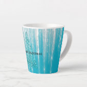 Aqua Blue Icicles Sparkle Christmas Tree Milchtasse (Rechte Ecke)