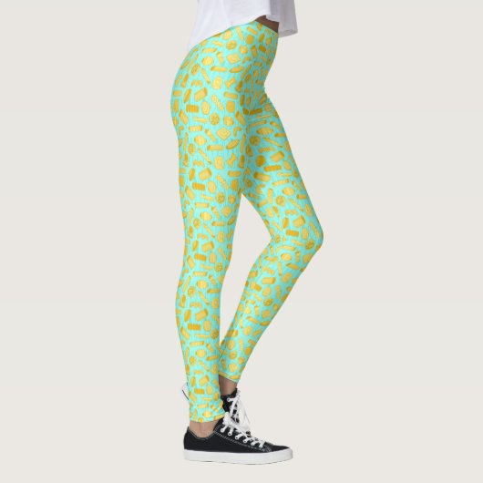 Aqua Blue Il Museo Cantonale d'Arte Leggings (Rechts)