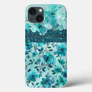 Aqua Blue Imitats Glitzer Case-Mate iPhone Hülle