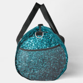 Aqua Blue Imitats Glitzer Glitzern Duffle Bag (Rechts)