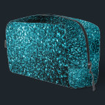 Aqua Blue Imitats Glitzer Glitzern Waschbeutel<br><div class="desc">Aqua blauen Imitate Glitzer Glitzern Tasche. Coole Toilettensäcke für sie. Schöne mädchenhafte blaue glänzende Glitzer Glitzern Design. Foto der Glitzern,  nicht echter Glitzer! Erstellen Sie ein einzigartiges und personalisiertes Geschenk mit einer benutzerdefinierten Touch!</div>