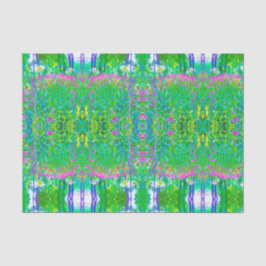 Aqua Blue Impressionistische Gartenanlage Landscha Seidenpapier