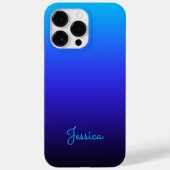 Aqua Blue Indigo und Black Ombre Case-Mate iPhone Hülle (Rückseite)