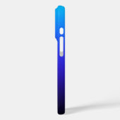 Aqua Blue Indigo und Black Ombre Case-Mate iPhone Hülle (Rückseite / Links)
