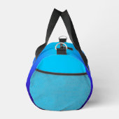 Aqua Blue Indigo und Black Ombre Duffle Bag (Rechts)