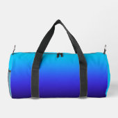 Aqua Blue Indigo und Black Ombre Duffle Bag (Rückseite)