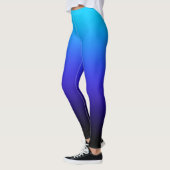Aqua Blue Indigo und Black Ombre Leggings (Links)