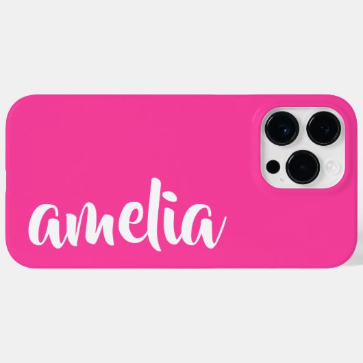 Aqua Blue individuelle Name Drehbuch fett heiß ros Case-Mate iPhone Hülle (Rückseite (Horizontal))