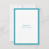 Aqua Blue Infinity Hand Clasp Wedding RSVP Card Karte (Rückseite)