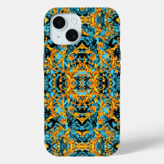 AQUA BLUE ITALIAN BAROQUE DRUCK ORNAMENTAL Case-Mate iPhone HÜLLE