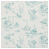 Aqua Blue Kitty Cat Badezimmer Toile Stoff (Muster)