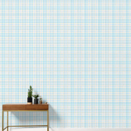 Aqua Blue Lemon Grid Geometric Tapete