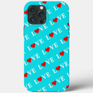 Aqua Blue LIEBE Case-Mate iPhone Hülle