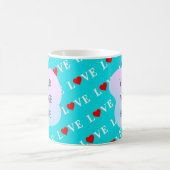 Aqua Blue LIEBE Kaffeetasse (Mittel)