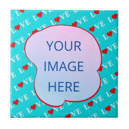 Aqua Blue LIEBE Moderner Chic Fliese