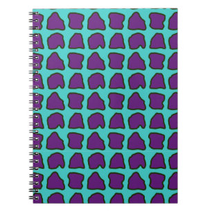 Aqua Blue Lila Giraffe Spots Muster Notizblock