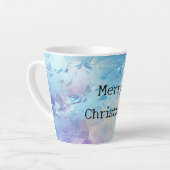 Aqua Blue Lila Ice Schnee Weihnachten Milchtasse (Linke Ecke)