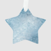 Aqua Blue Lila Ice Schnee Weihnachten Ornament (Rückseite)