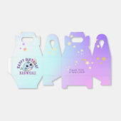 Aqua Blue,Lila Ombre,Gelbe Sterne Overlay Geschenkschachtel (Ungefaltet)