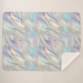 Aqua Blue Lila Pearl White Christmas Sherpadecke (Vorderseite (Horizontal))