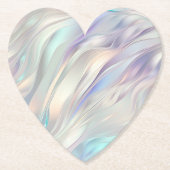 Aqua Blue Lila Pearl White Untersetzer (Vorderseite)