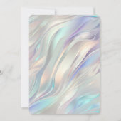 Aqua Blue Lila Pearl White Wedding Einladung (Rückseite)