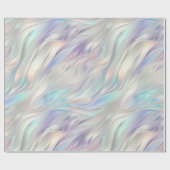 Aqua Blue Lila Pearl White Wedding Geschenkpapier (Flach)