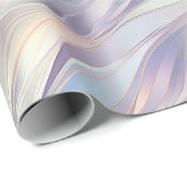 Aqua Blue Lila Pearl White Wedding Geschenkpapier (Rolleneckpunkt)