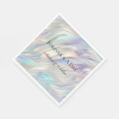 Aqua Blue Lila Pearl White Wedding Serviette (Ecke)