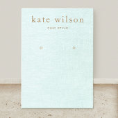 Aqua Blue Linen (Bild) Earring Display Card