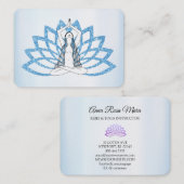 *~* Aqua Blue Lotus Yoga Woman Healing Energy Visitenkarte (Vorne/Hinten)