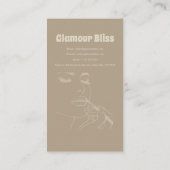 Aqua Blue Makeup Visitenkarte (Rückseite)