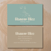 Aqua Blue Makeup Visitenkarte