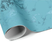 Aqua Blue Marble Geschenkpapier (Rolleneckpunkt)