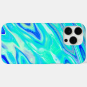 Aqua Blue Marble Textur Abstrakt Flüssig Muster Case-Mate iPhone Hülle (Rückseite (Horizontal))