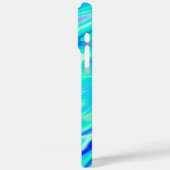 Aqua Blue Marble Textur Abstrakt Flüssig Muster Case-Mate iPhone Hülle (Rückseite / Links)