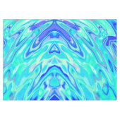 Aqua Blue Marble Textur Abstrakt Flüssig Muster Tischdecke (Vorderseite (Horizontal))