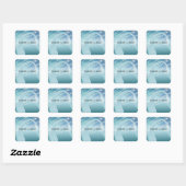 Aqua Blue Mermaid Quadratischer Aufkleber (Blatt)