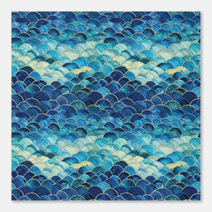 Aqua Blue Mermaid Tapete