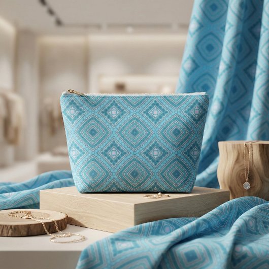 Aqua Blue Mint Aquamarin Türkis Ethnic Boho Muster Stoff