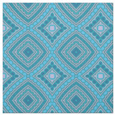 Aqua Blue Mint Aquamarin Türkis Ethnic Boho Muster Stoff (Muster)