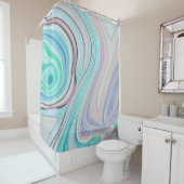 Aqua Blue Minze Green lilac lila pastellfarbener R Duschvorhang (Beispiel)