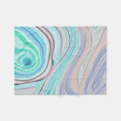 Aqua Blue Minze Green lilac lila pastellfarbener R Fleecedecke (Vorderseite (Horizontal))