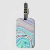 Aqua Blue Minze Green lilac lila pastellfarbener R Gepäckanhänger (Vorderseite Vertikal)