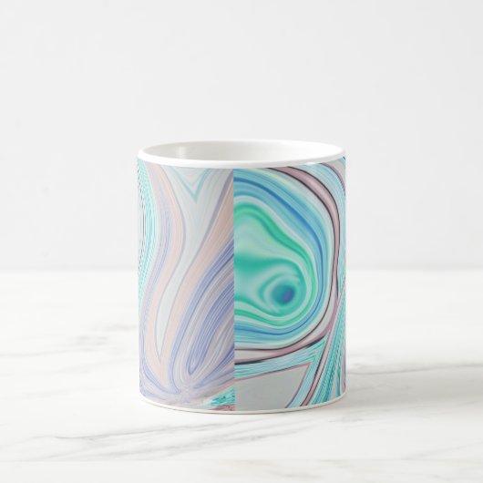 Aqua Blue Minze Green lilac lila pastellfarbener R Kaffeetasse (Mittel)