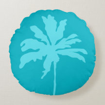 Aqua Blue Modern Tropical Palm Tree Summer Zuhause