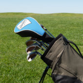 Aqua Blue Monogram Script Name Personalisiert Wome Golf Headcover (In SItu)