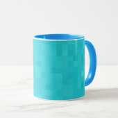 Aqua Blue Mosaic Shimmer Tasse (VorderseiteRechts)